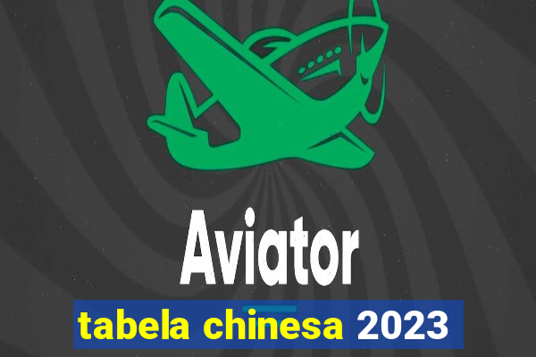 tabela chinesa 2023